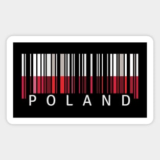 Poland flag colors barcode Magnet